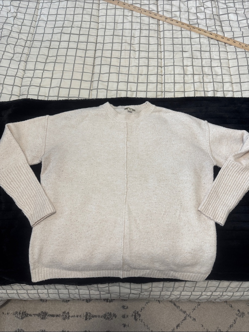 Cream Crewneck Sweater - Women's Cozy Knit